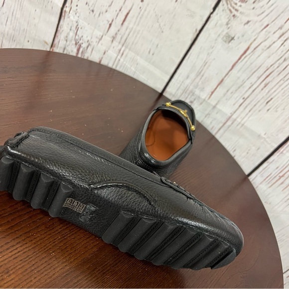 CROSBY DRIVER Black Grainy Leather Loafers Classic & Comfortable size 7 NIB - Picture 8 of 15